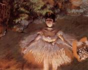 埃德加 德加 : Dancer On Stage with a Bouquet